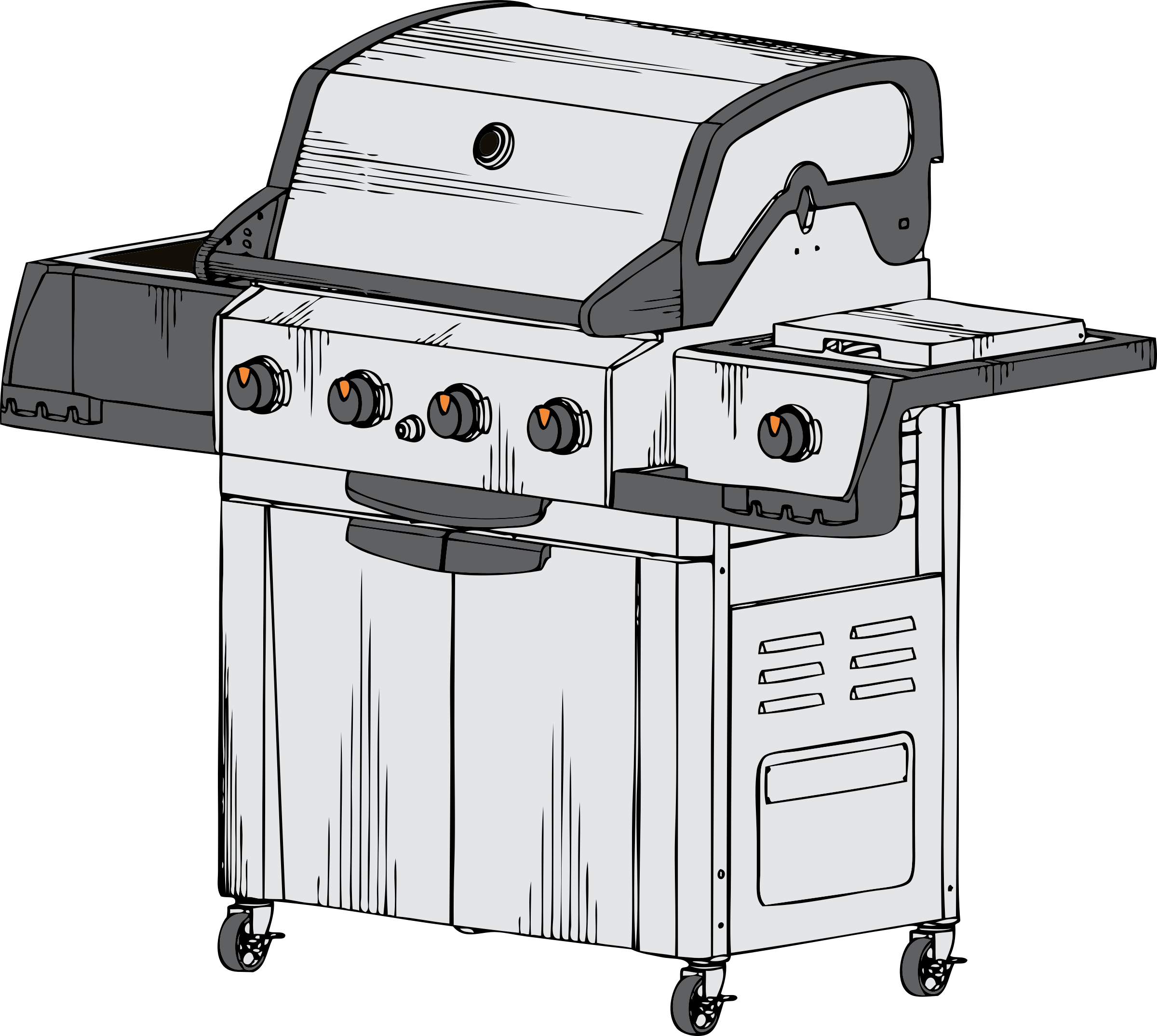 Outdoor Gas Grill Sketch