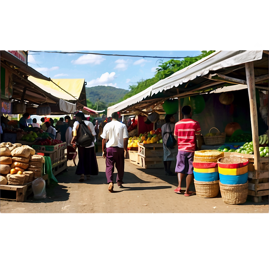 Outdoor Market Scene Png Xgt92