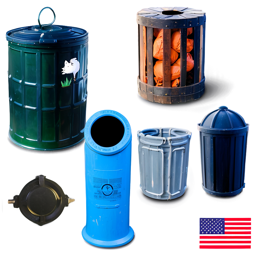 Outdoor Trash Can Png 23