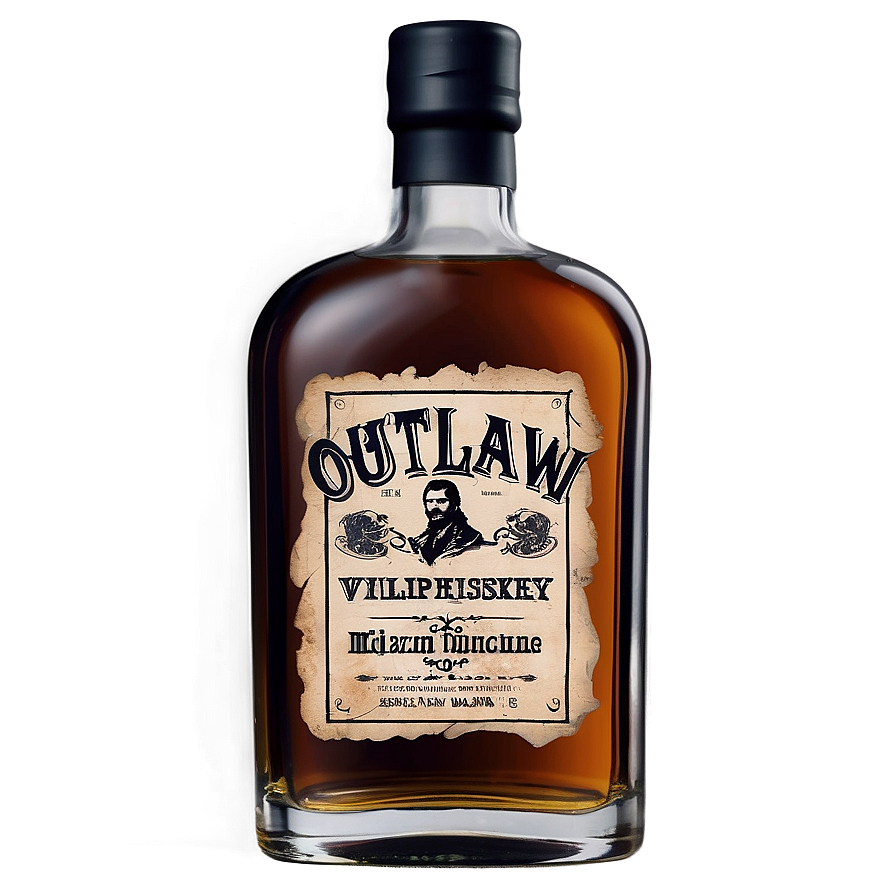 Outlaw Whiskey Bottle Png 06252024