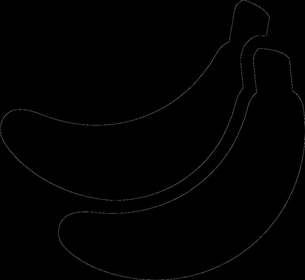 Outlined Bananas Vector