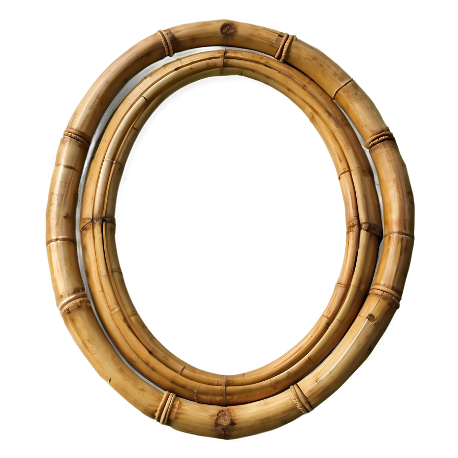 Oval Bamboo Frame Png 05252024