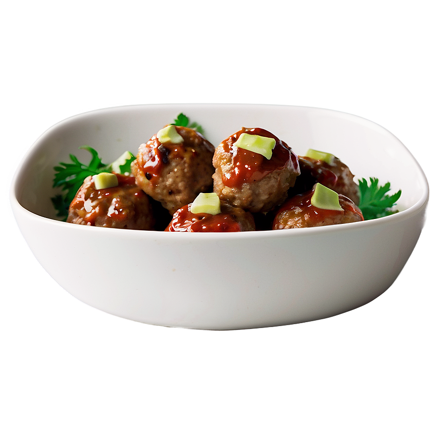 Oven-baked Meatball Plate Png 06242024