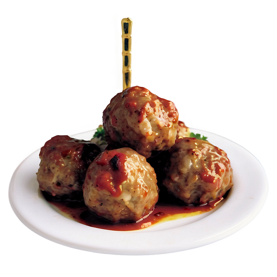 Oven-baked Meatball Plate Png 86