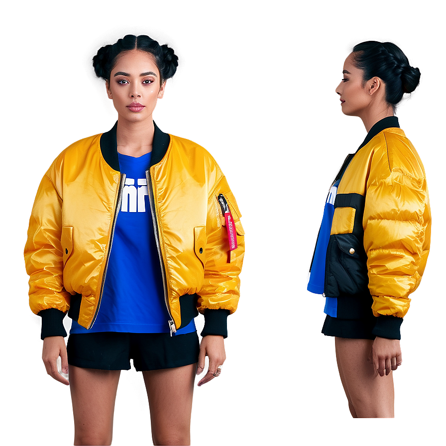 Oversized Bomber Jacket Trendy Png 06282024