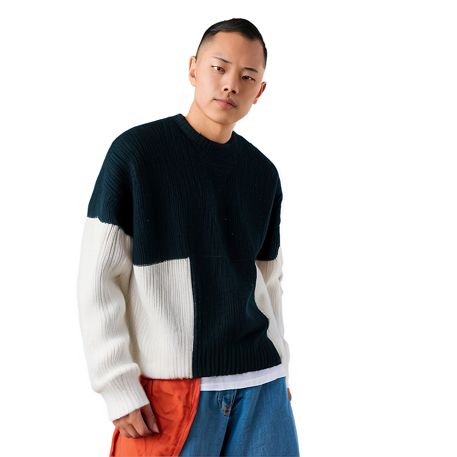 Oversized Crewneck Pullover Png Tpe