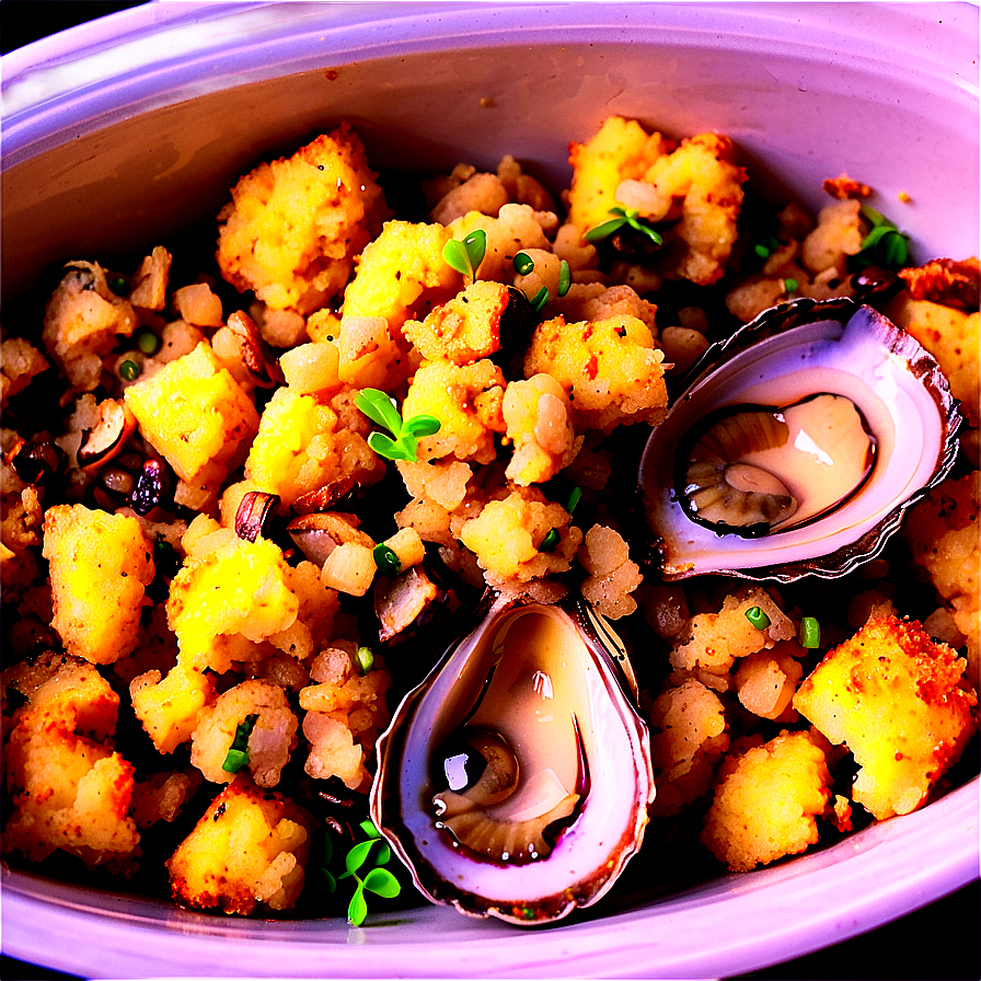 Oyster And Cornbread Stuffing Png Lha41