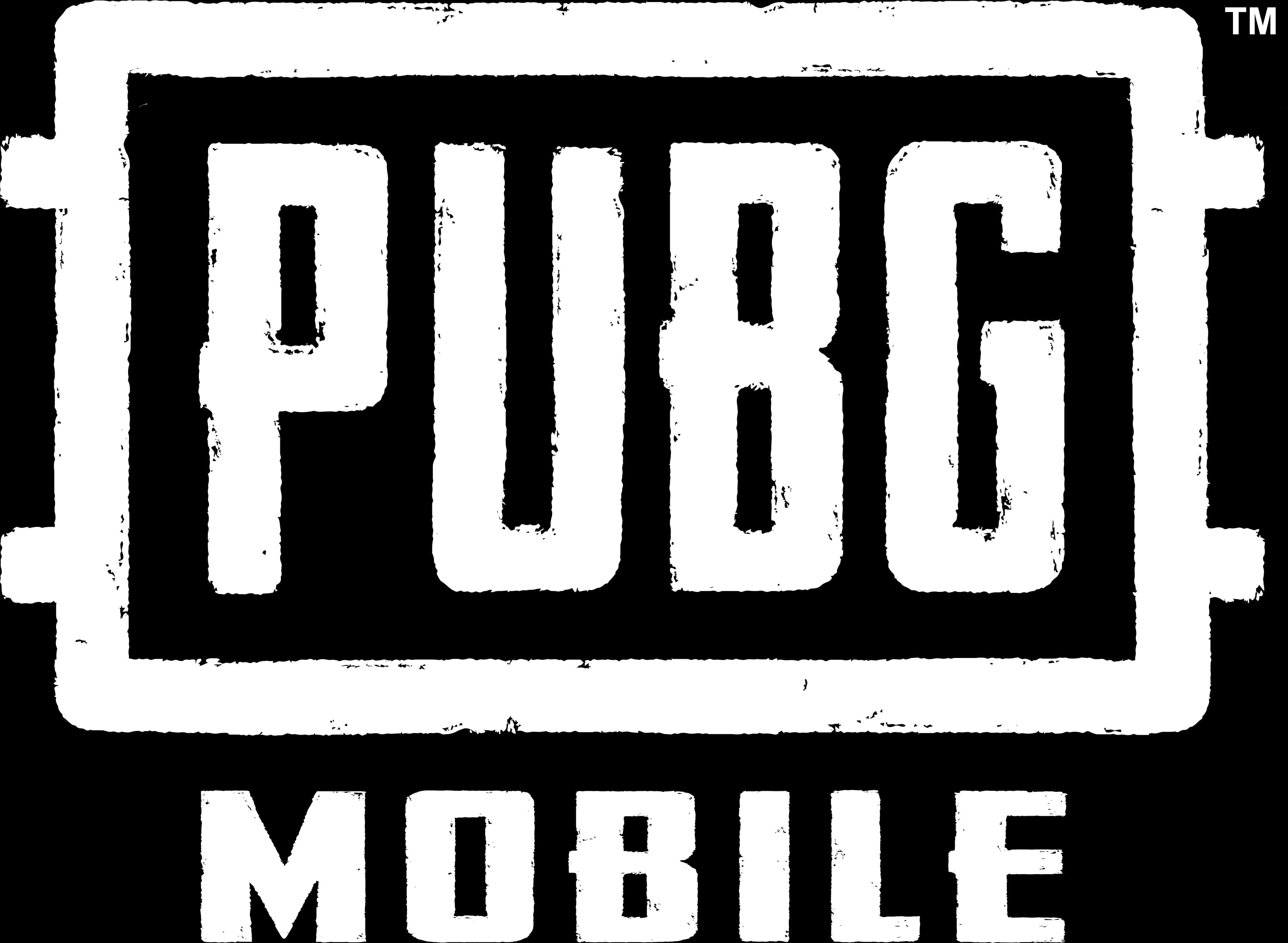 P U B G Mobile Logo Blackand White