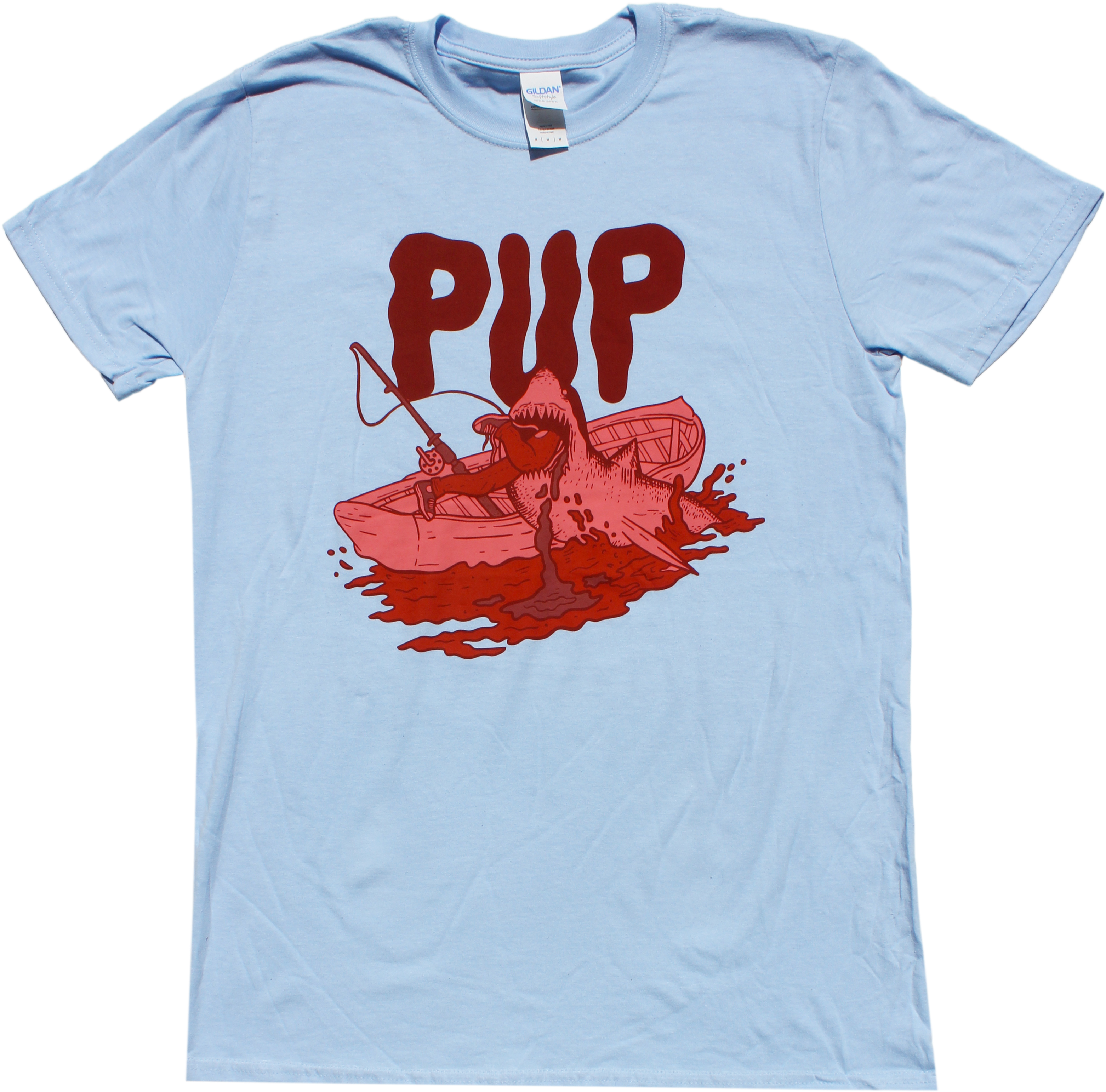 P U P Band Shark Boat Tshirt Design