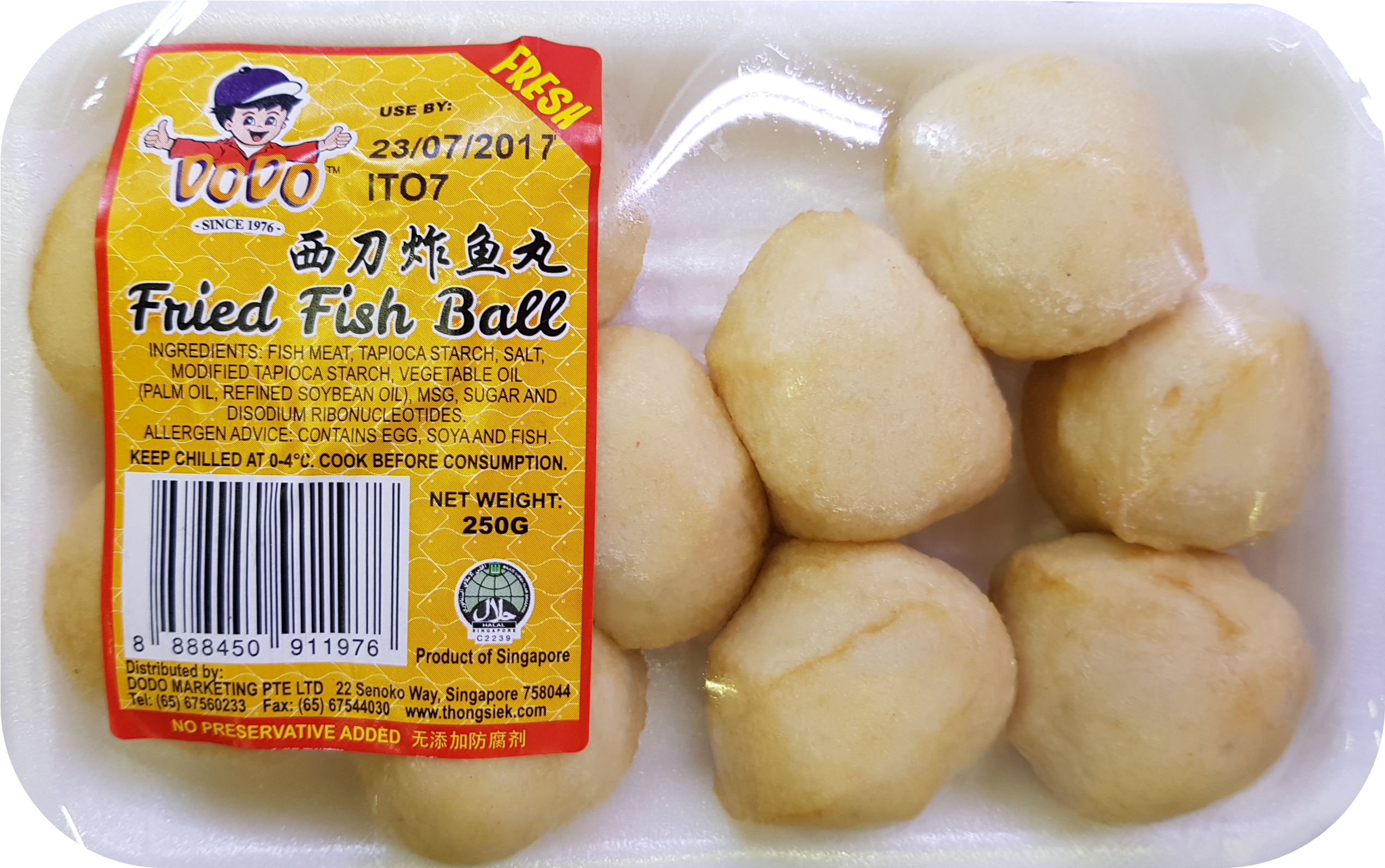 Packaged Fried Fish Balls Product Image