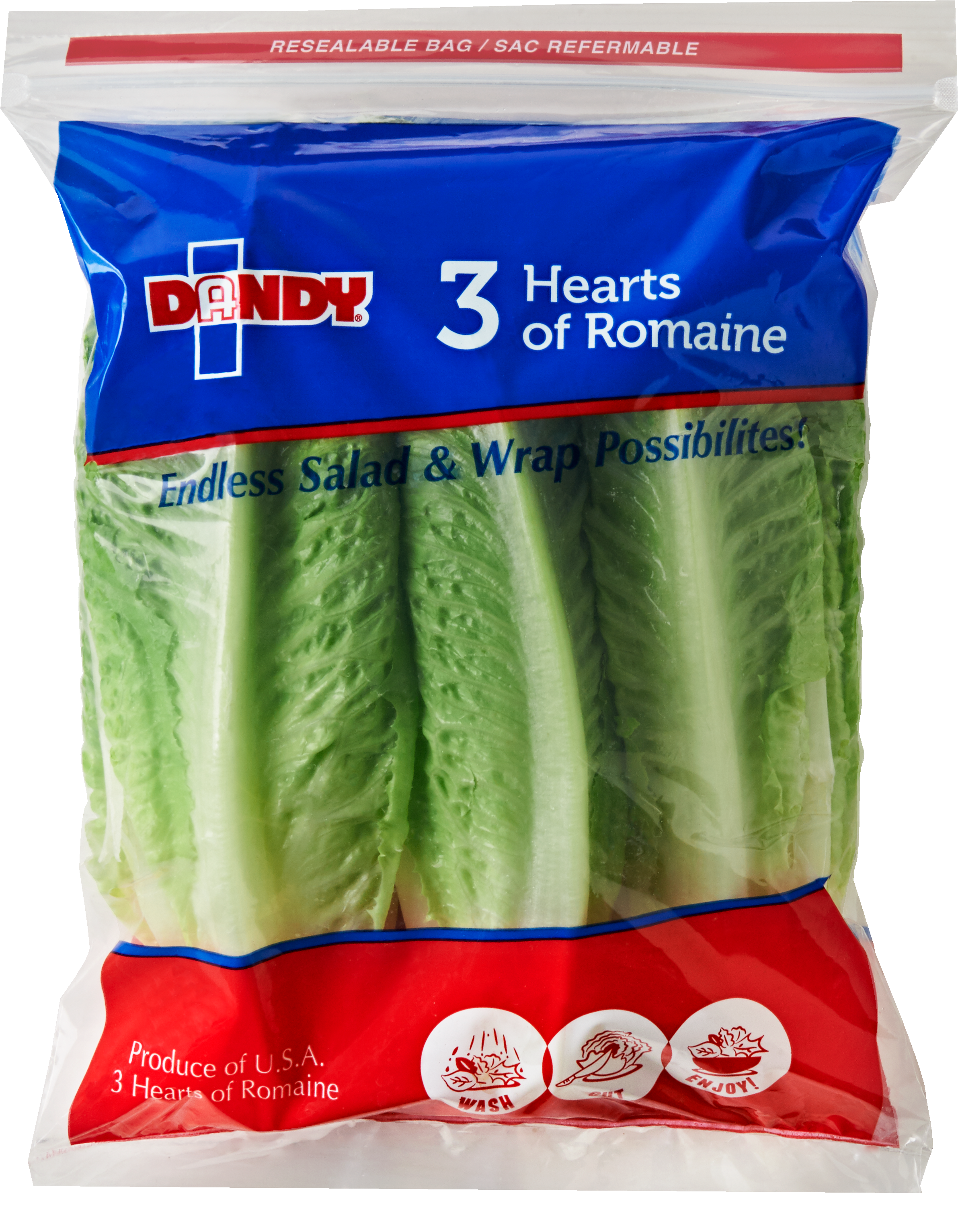 Packaged Romaine Lettuce Hearts