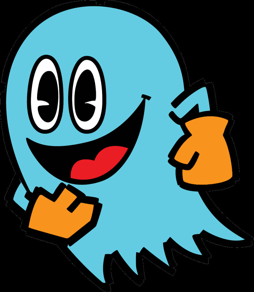 Pacman_ Blue_ Ghost_ Vector_ Artwork