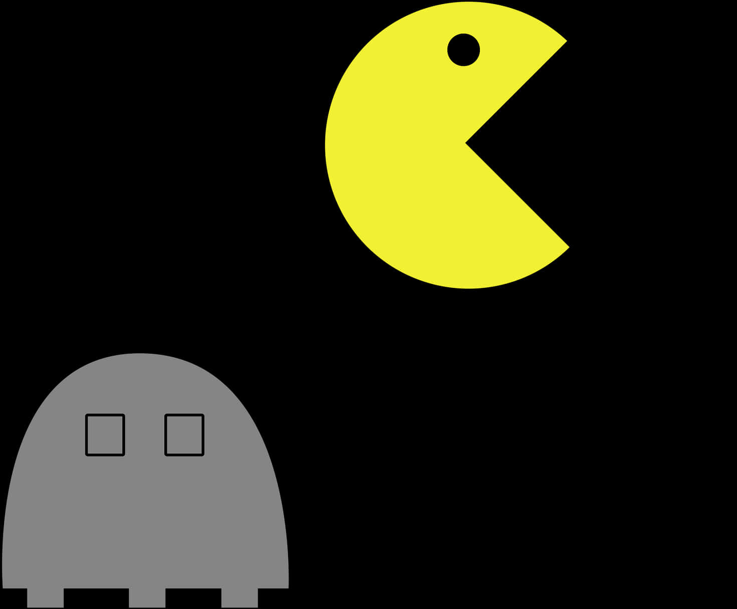 Pacmanand Ghost Iconic Characters