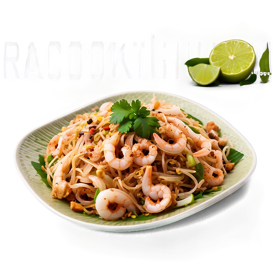 Pad Thai With Squid Png 10