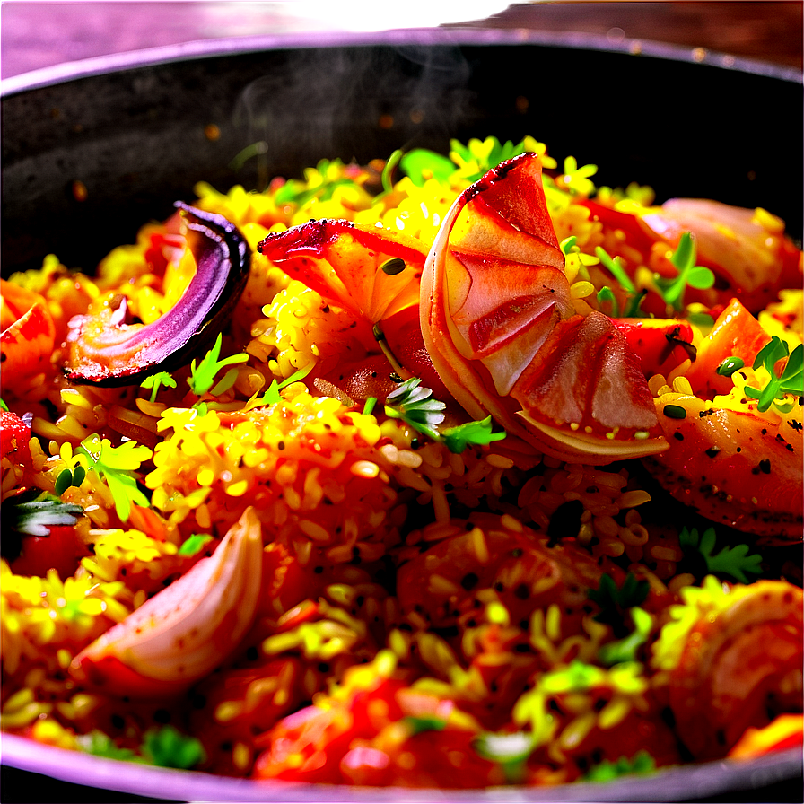 Paella With Citrus Zest Png Ess63