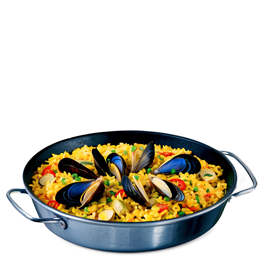 Paella With Fresh Clams And Mussels Png Lkl49