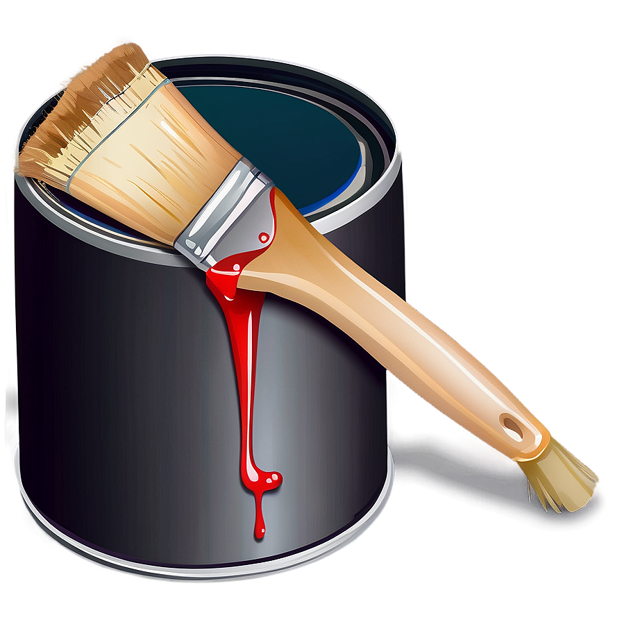 Paint Can And Brush Png Siv38