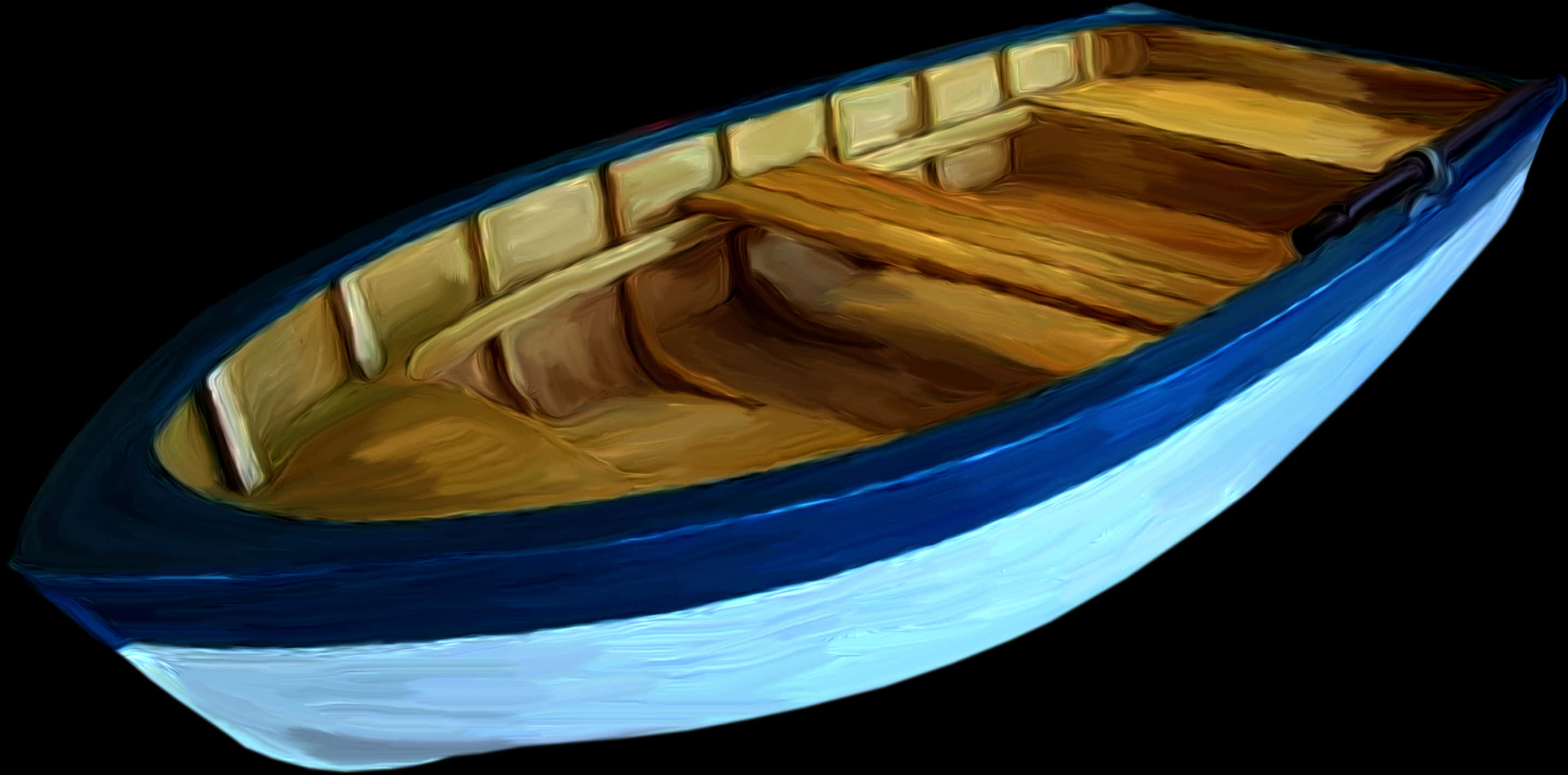 Painted Rowboat Artwork