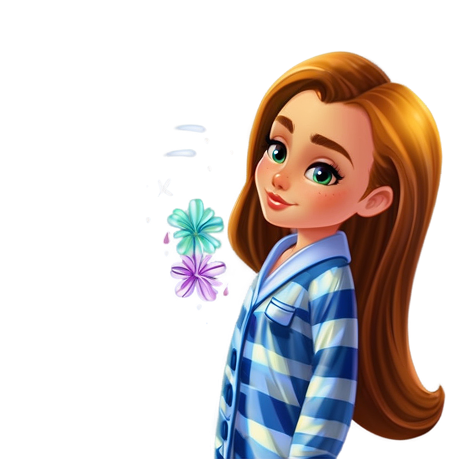 Pajama Girl Cartoon Png Rmu39