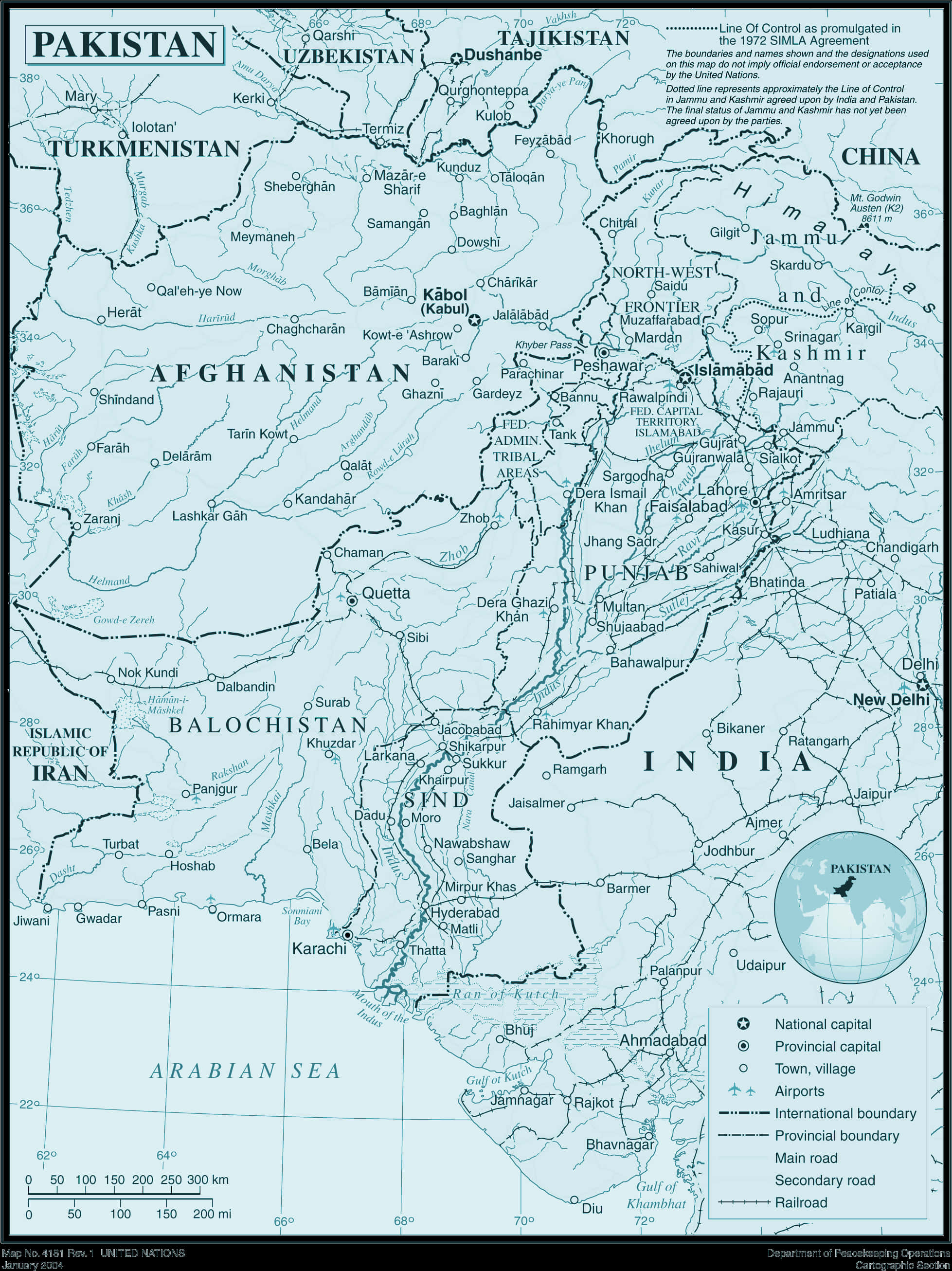 Pakistan Map Detailed Geography