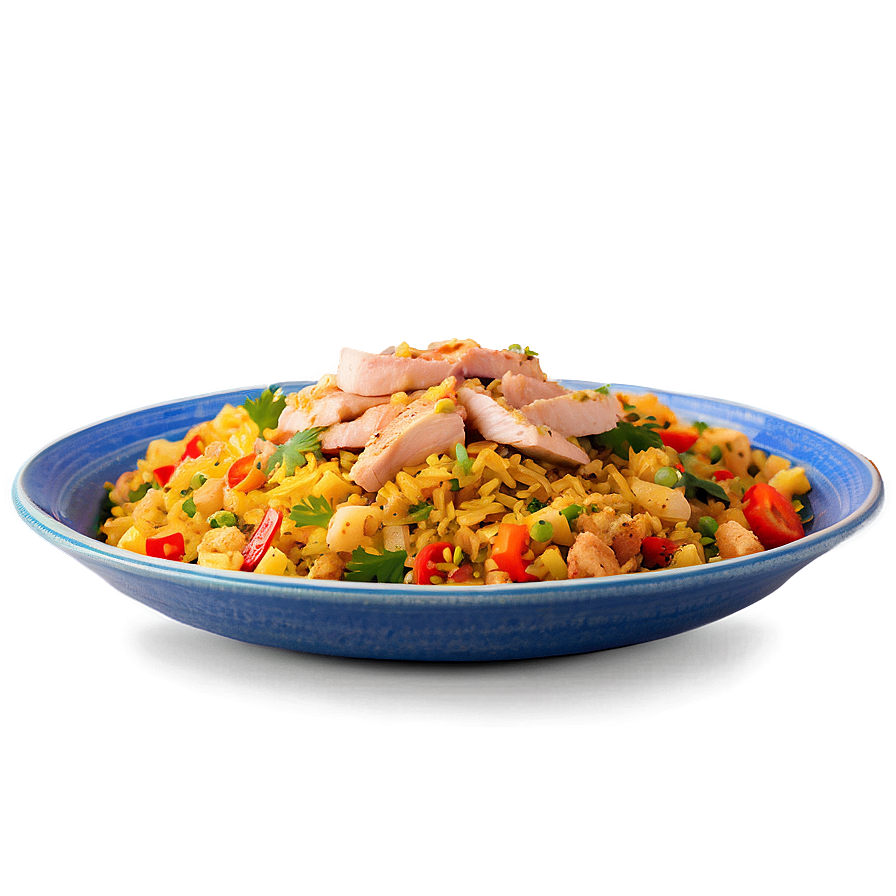 Paleo Chicken And Cauliflower Rice Paella Png Njq66