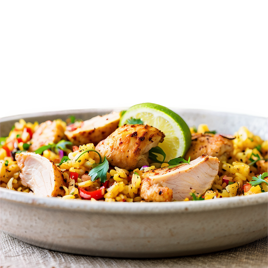 Paleo Chicken And Cauliflower Rice Paella Png Pll