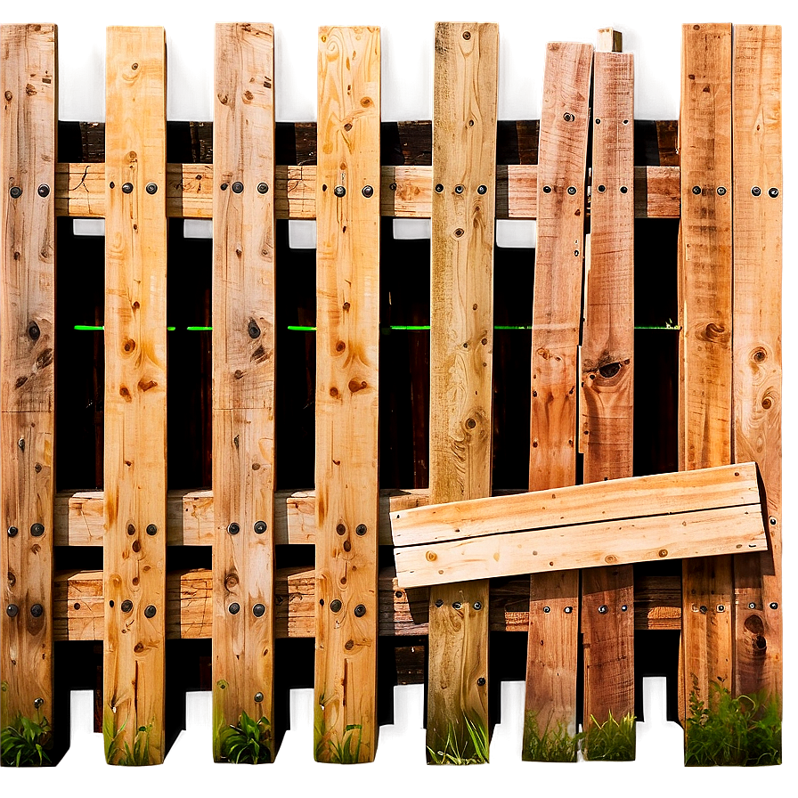 Pallet Fence Diy Png Vco76