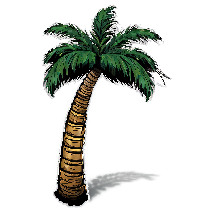 Palm Tree Outline Png Cmq