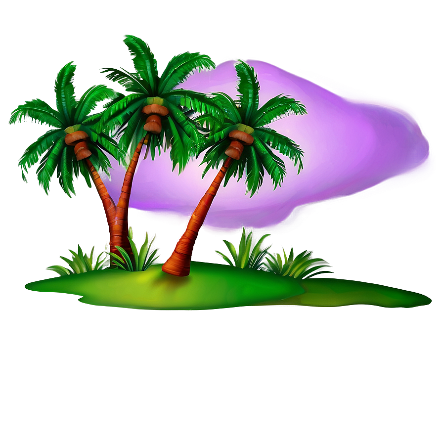 Palm Trees With Sunset Background Png 97