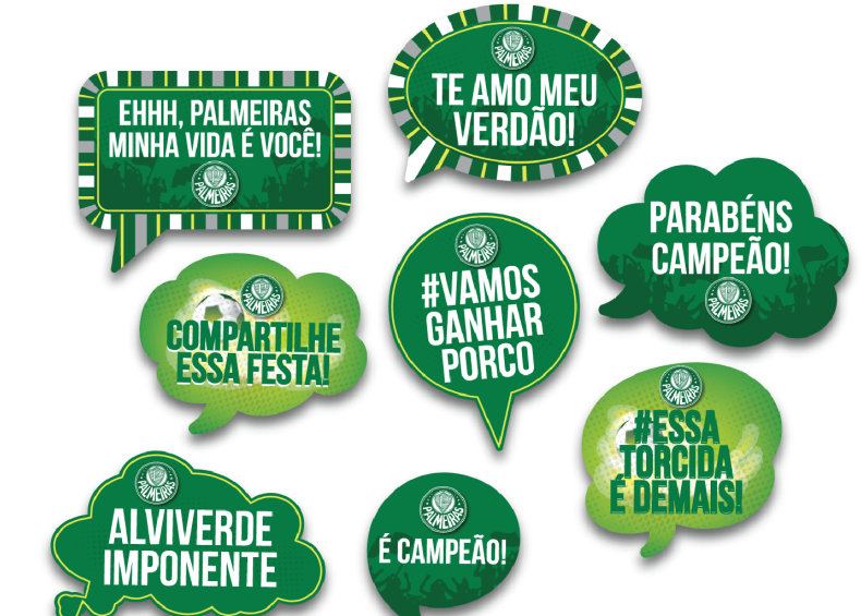 Palmeiras Fan Speech Bubbles