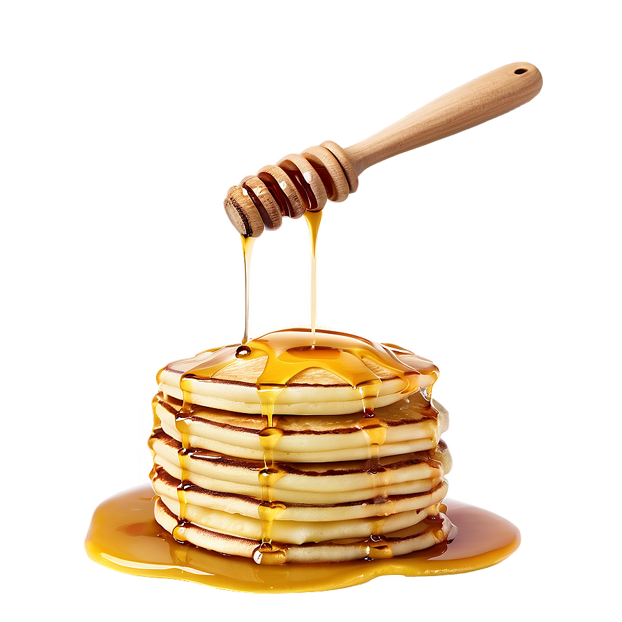 Pancake Stack With Honey Png Hhm