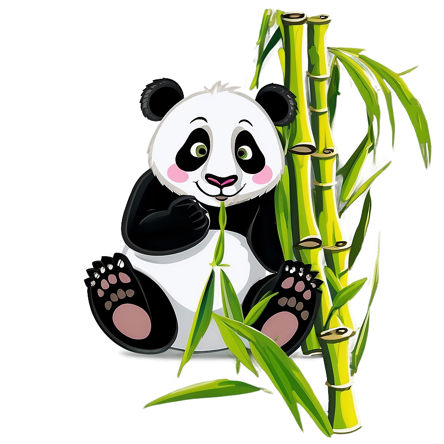 Panda Eating Bamboo Cartoon Png 05062024