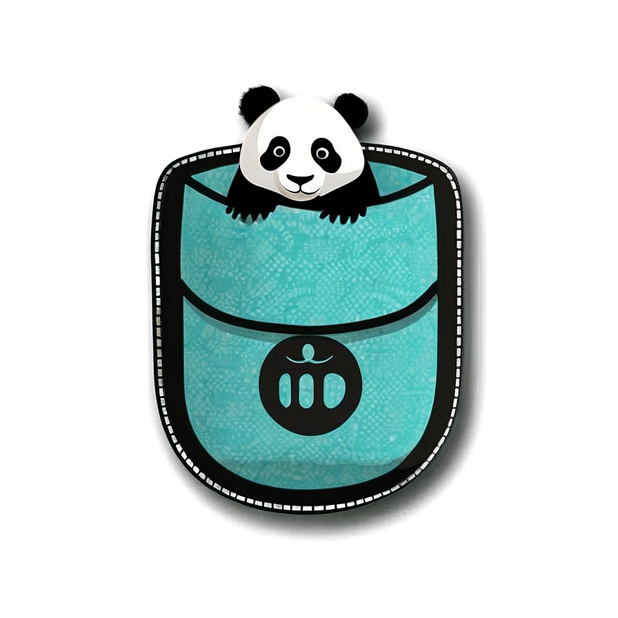 Panda In A Pocket Design Png 05062024