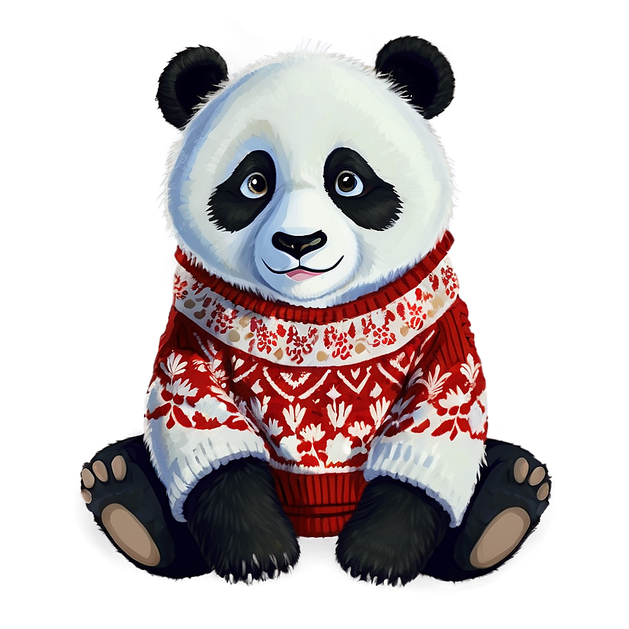 Panda In A Sweater Png 05062024