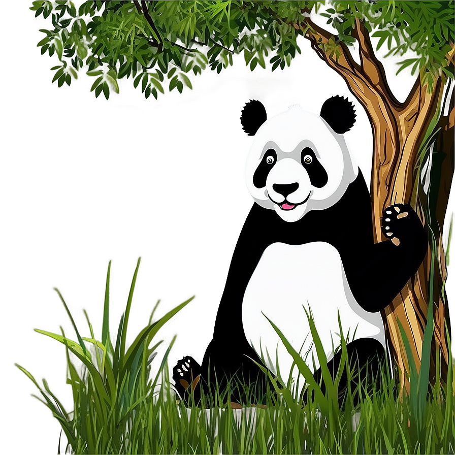 Panda In Nature Background Png 05062024