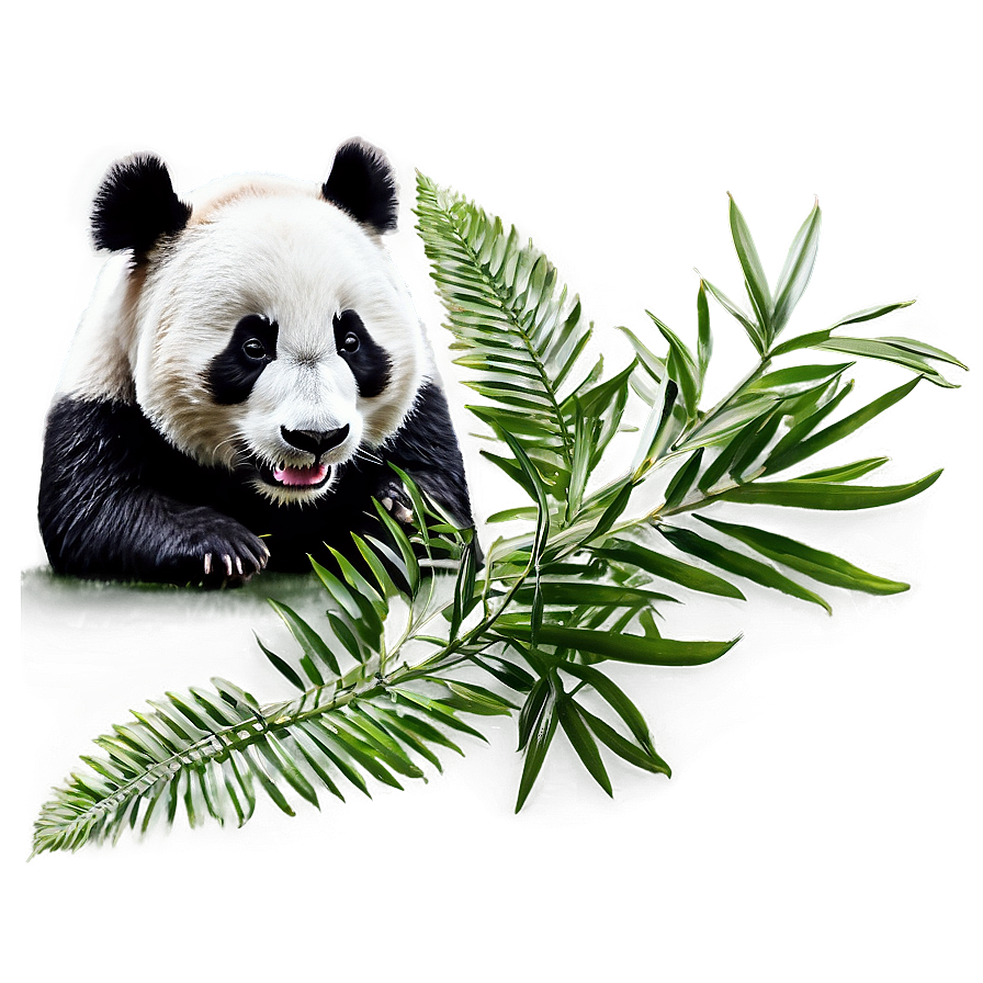 Panda In Nature Background Png Lfw13