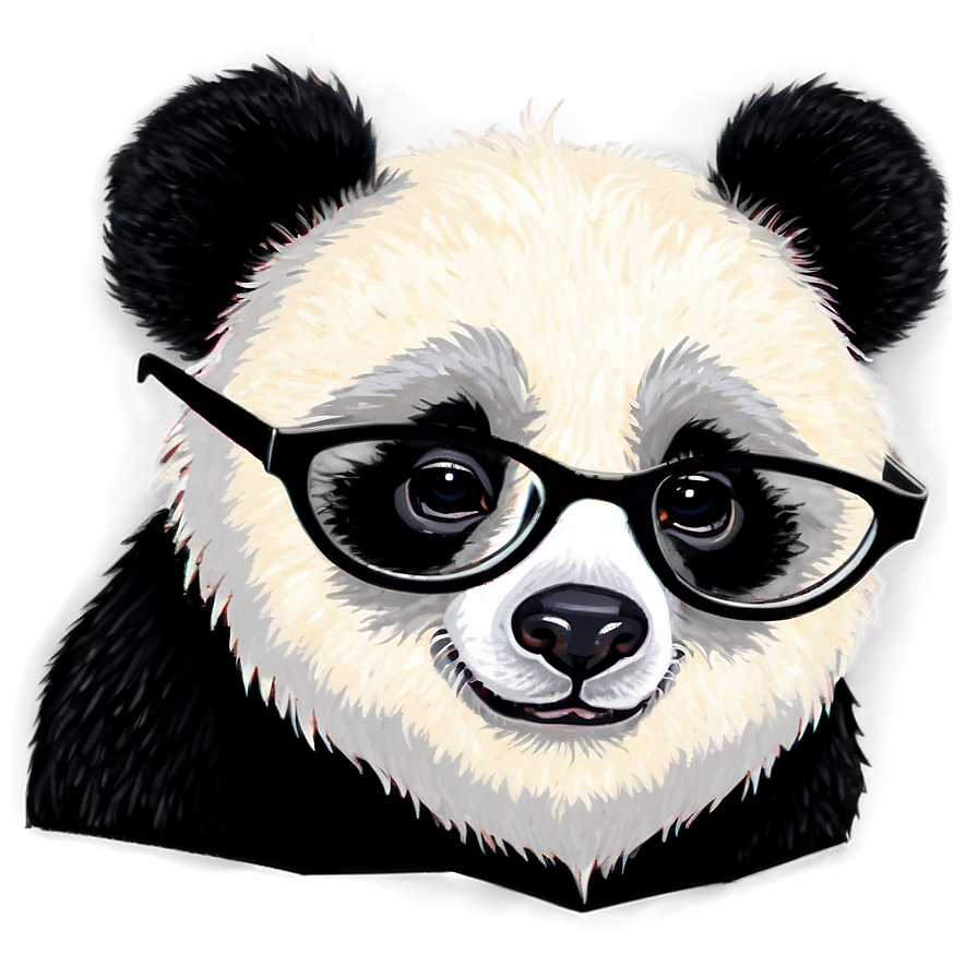 Panda With Glasses Png 30