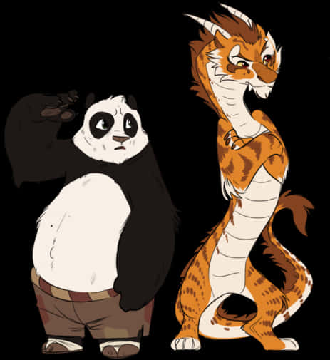 Pandaand Tiger Animated Characters