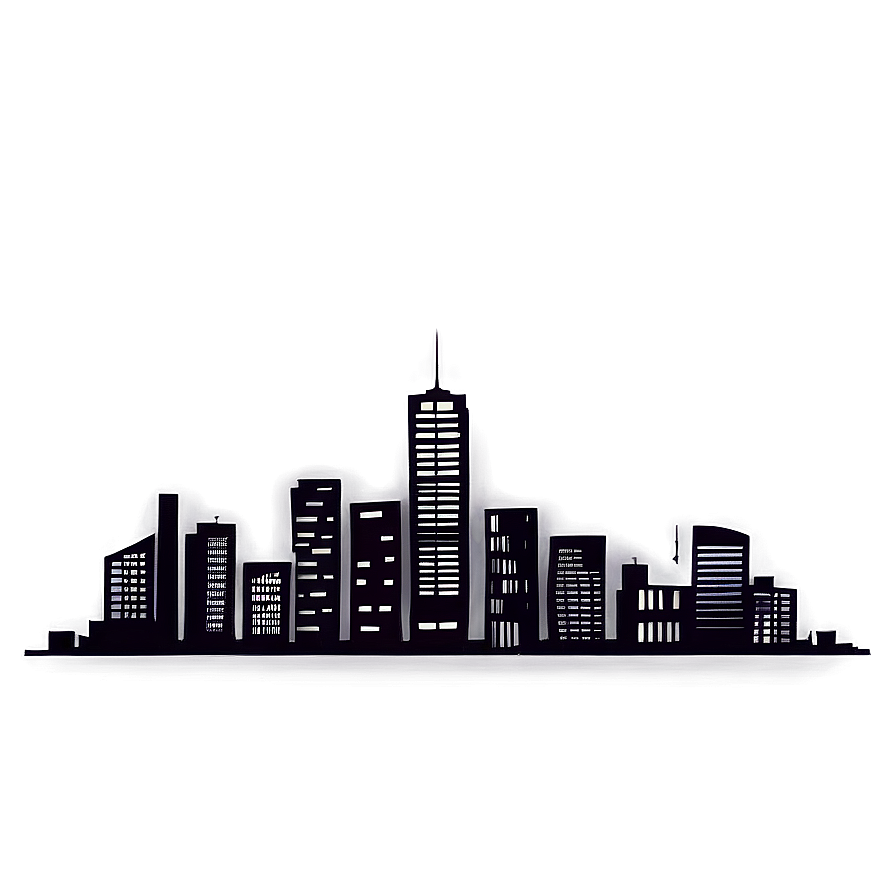 Panoramic City Skyline Png Llb61