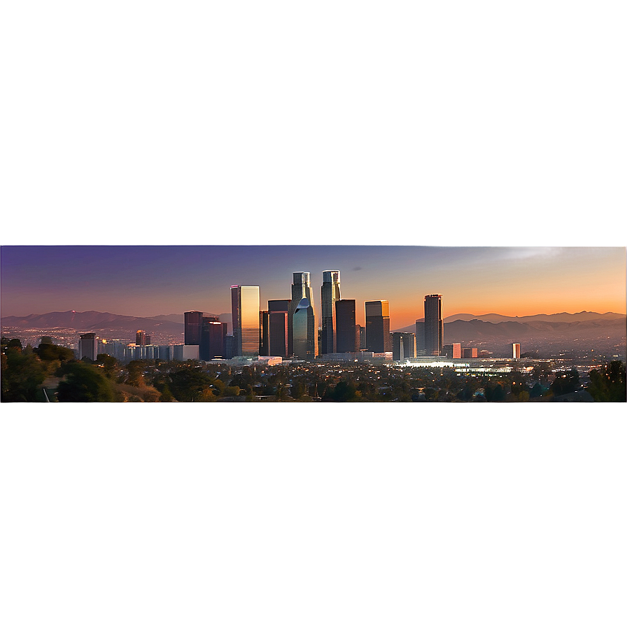 Panoramic Los Angeles Skyline Png 06252024