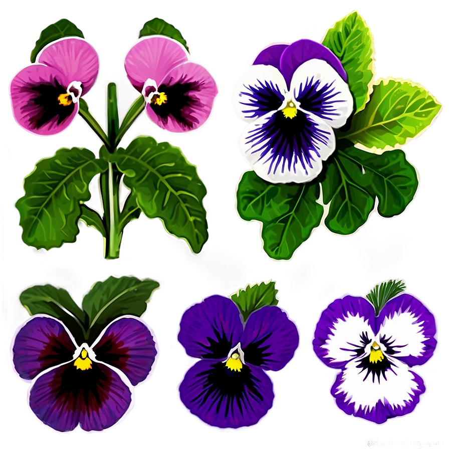 Pansy Arrangement Png Lwp75