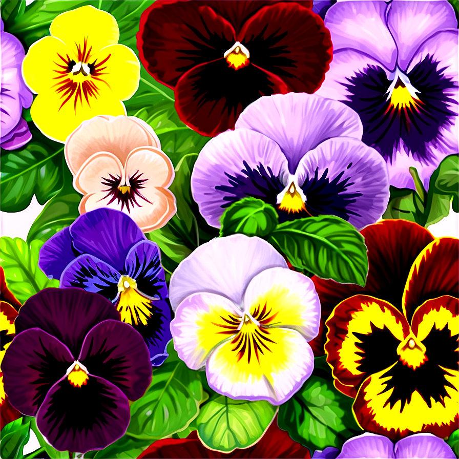 Pansy Bouquet Png 06232024