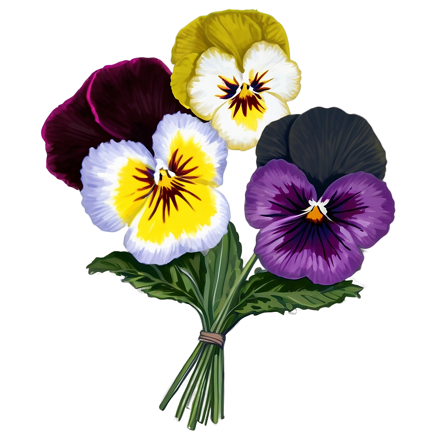 Pansy Bouquet Png 06232024