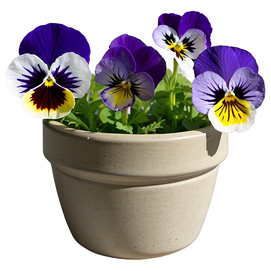 Pansy In Pot Png Tky