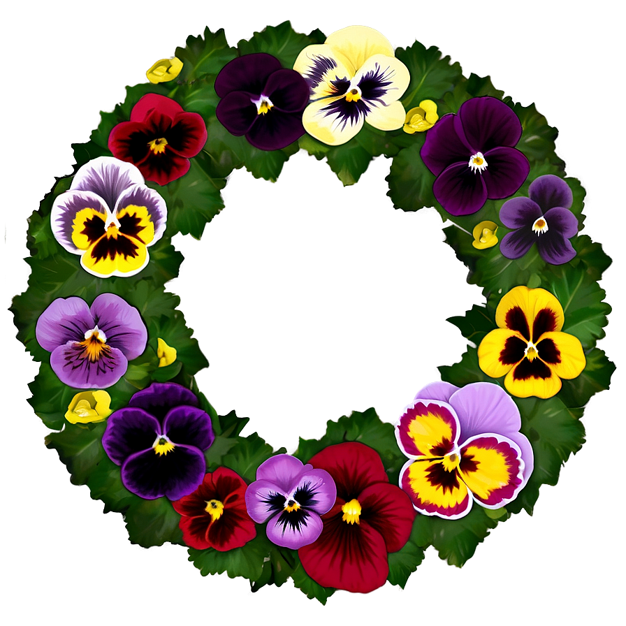 Pansy Wreath Png Fpx