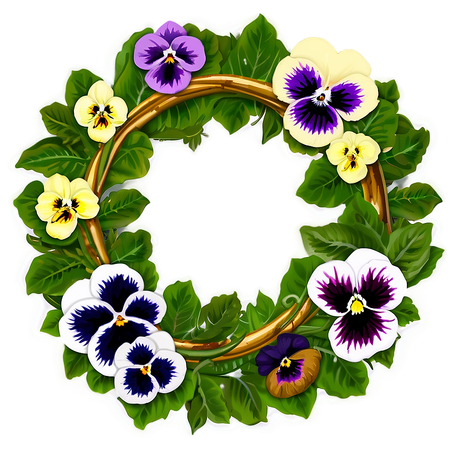 Pansy Wreath Png Ido23