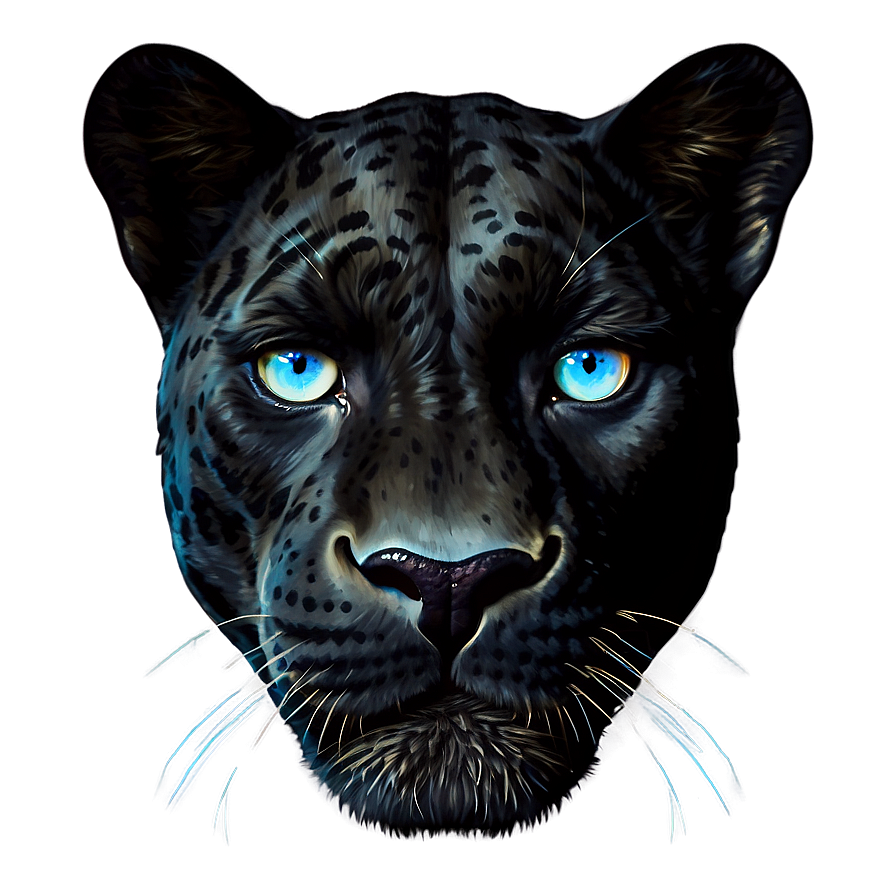 Panther Face Close-up Png Vwl