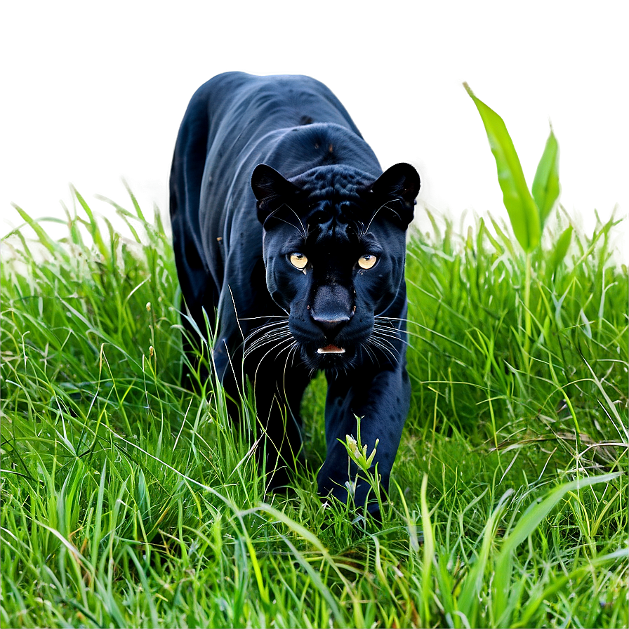 Panther In Grass Png Hir86