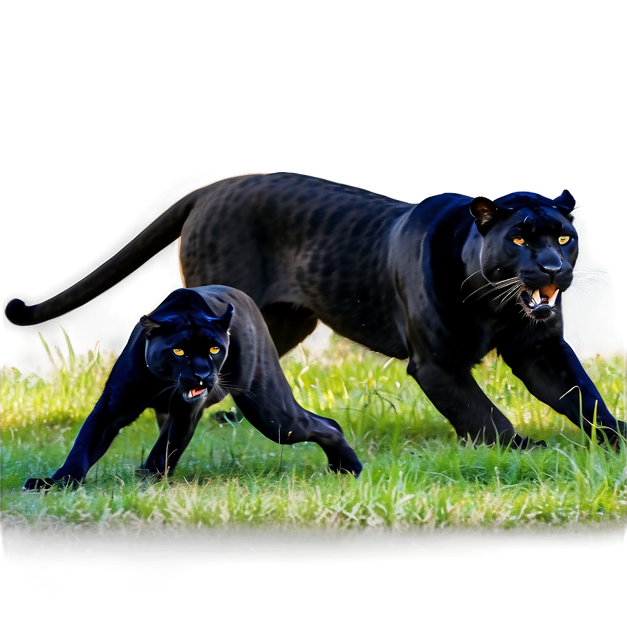 Panthers Hunting Prey Png Cgf13