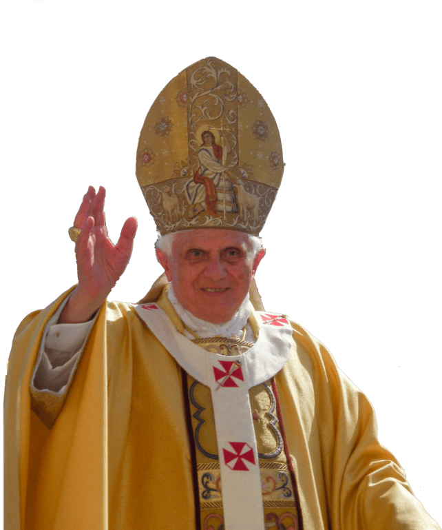 Papal Gesture Golden Robes